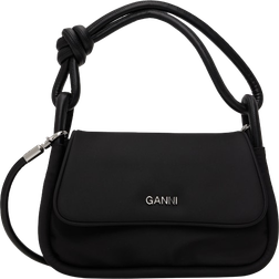 Ganni Knot Flap Over Bag - Black