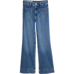 River Island High Waisted Wide Leg Jeans - Blue