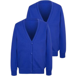 George Girl's Jersey School Cardigan 2-pack - Cobalt