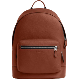 Coach West Backpack - Pebbled Leather/Sv/Redwood