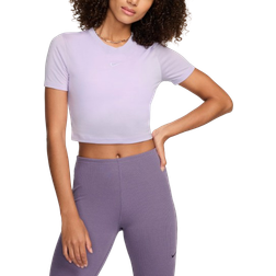 Nike Women's Sportswear Essential Slim Cropped T-shirt - Violet Mist/White