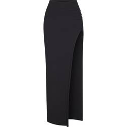 SKIMS Raw Edge Slit Long Skirt - Onyx