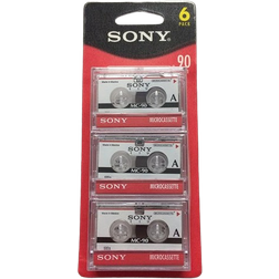 Sony Microcassette 90 Audio Tapes - 6 pack