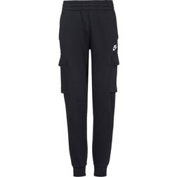 Nike Big Kid's Sportswear Club Fleece Cargo Pants - Black/Black/White (FD3012-010)