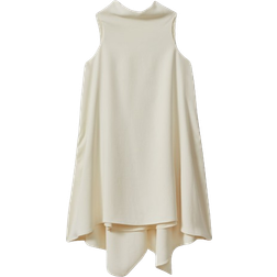 Reiss Shauna High Neck Drape Back Mini Dress - Ivory