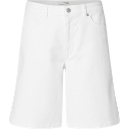 Selected Denim Bermuda Shorts - Snow White