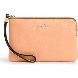 Coach Corner Zip Wristlet - Silver/Faded Blush