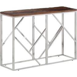 vidaXL 349997 Silver/Brown Console Table 30x110cm