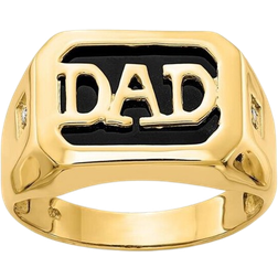 Bagatela Dad Ring - Gold/Onyx/Diamonds