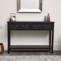 Melody Maison Large Black 2 Console Table 30x110cm