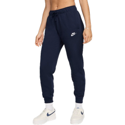 Nike Women's Sportswear Club Fleece Mid Rise Joggers - Obsidian/White