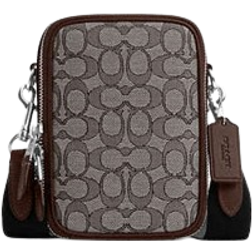 Coach Stanton Crossbody In Signature Jacquard - Silver/Oak/Maple