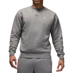 Nike Jordan Brooklyn Fleece Men's Crew-Neck Sweatshirt - Carbon Heather/White