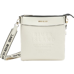 River Island Embossed Cross Body Bag - Cream