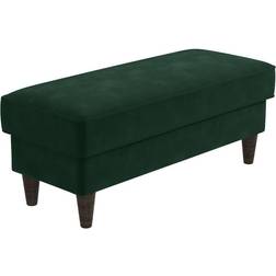 Idris Large Velvet Dark Green Foot Stool 44cm