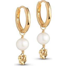 ENAMEL Copenhagen Cara Hoops - Gold/Pearls