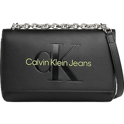 Calvin Klein Convertible Shoulder Bag - Black/Dark Juniper