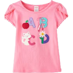 Gymboree Embroidered Letter Tulip Top Classroom Cutie - Bright Pink