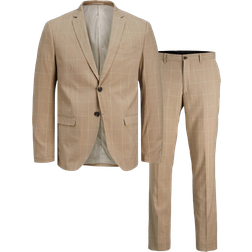 Jack & Jones Franco Super Slim Fit Suit - Beige/Curds/Whey