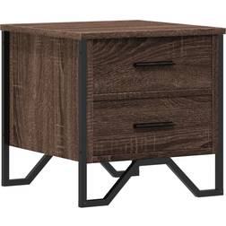 vidaXL 848512 Brown Oak Bedside Table 40x41cm