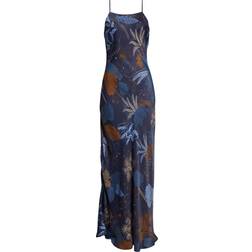 Farm Rio Night Jungle Slip Dress - Navy Blue