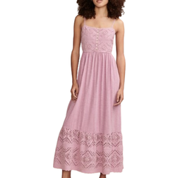 Lucky Brand Cutwork Maxi Dress - Smokey Grape