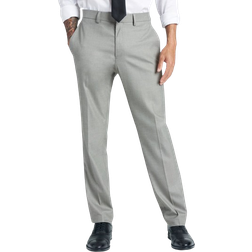 Kenneth Cole Premium Stretch Twill Slim Fit Flex Waistband Dress Pant - Light Grey