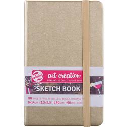 Talens Art Creation Sketchbook White Gold 9x14cm 140g 80 Sheets