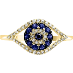 Effy Evil Eye Ring - Gold/Sapphire/Diamonds