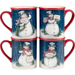 Certified International Snowman Greetings Mug 47.3cl 4pcs