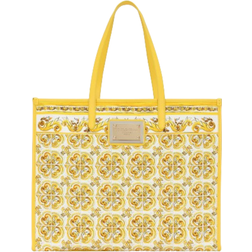 Dolce & Gabbana Maiolica Large shopper Bag - Yellow/ White