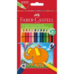 Faber-Castell Jumbo Triangular Colour Pencils 12-pack