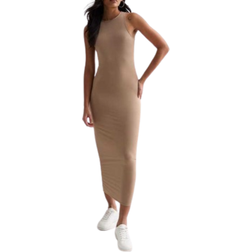 New Look Slinky Racer Midi Dress - Mink