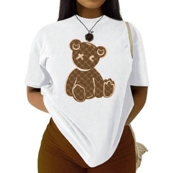 Shein Slayr Women's Cartoon Bear Printed T-Shirt