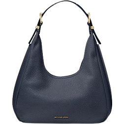 Michael Kors Nolita Small Pebbled Leather Hobo Shoulder Bag - Navy