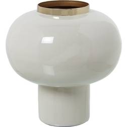 Alexandra House Living Metal White/Golden Vase 19cm