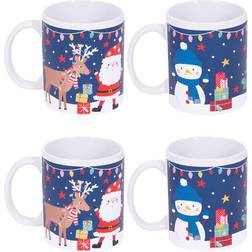 YöL Christmas Santa Snowman Mug 32.5cl 4pcs