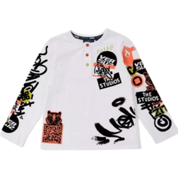 GWD Kid's Sticker Long Sleeve T-shirt - White