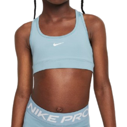 Nike Older Kid's Swoosh Sports Bra - Denim Turquoise/White (FJ7161-464)