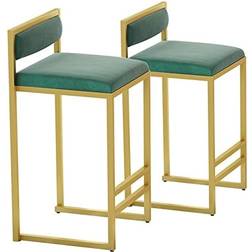 DHOPWWR Breakfast Green/Gold Bar Stool 92cm 2pcs