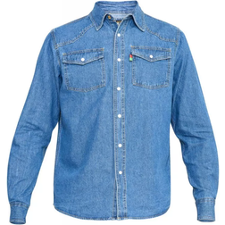 Duke Western Style Denim Shirt - Blue Stonewash