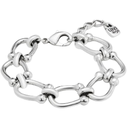 UNOde50 Medium Sized Oval Links Bracelet - Silver