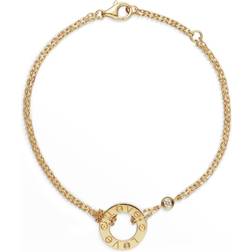 Cartier Double Chain Love Bracelet - Gold/Diamonds