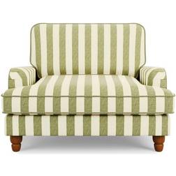 Dunelm Beatrice Woven Stripe Olive Armchair 89cm