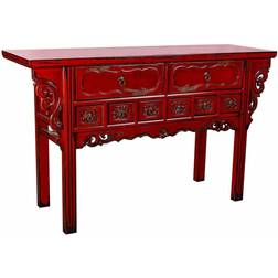 Alexandra House Living Hall Elm Red Small Table 45x87cm