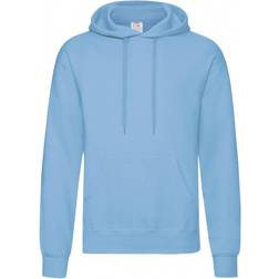 Shein Fruit of the Loom Mens Hooded Sweatshirt / Hoodie (Sky Blue)