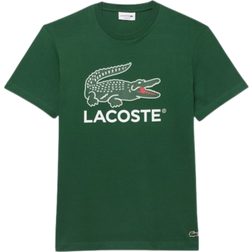 Lacoste Signature Print Cotton Jersey T-shirt - Green