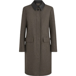 Belstaff Stannic Coat Wool Cashmere Blend - Burnt Oak Houndstooth