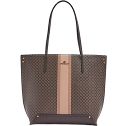 River Island Monogram Stripe Shopper Bag - Brown