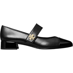 Tory Burch Cap-Toe Mary Jane Heeled Ballet - Perfect Black